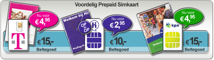 opruiming prepaid simkaard van t-mobile, hi en kpn