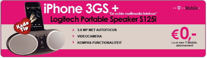 tijdelijk gratis logitech portable speaker bij iphone 3gs