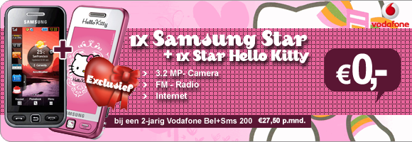 Gratis Samsung Star + Samsung Star Hello Kitty Edition 