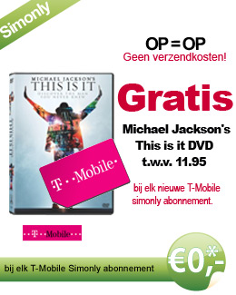 Gratis Michael Jackson This Is It DVD bij elk T-Mobile Simonly Abonnement